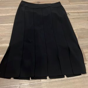 Black pleated A line skirt